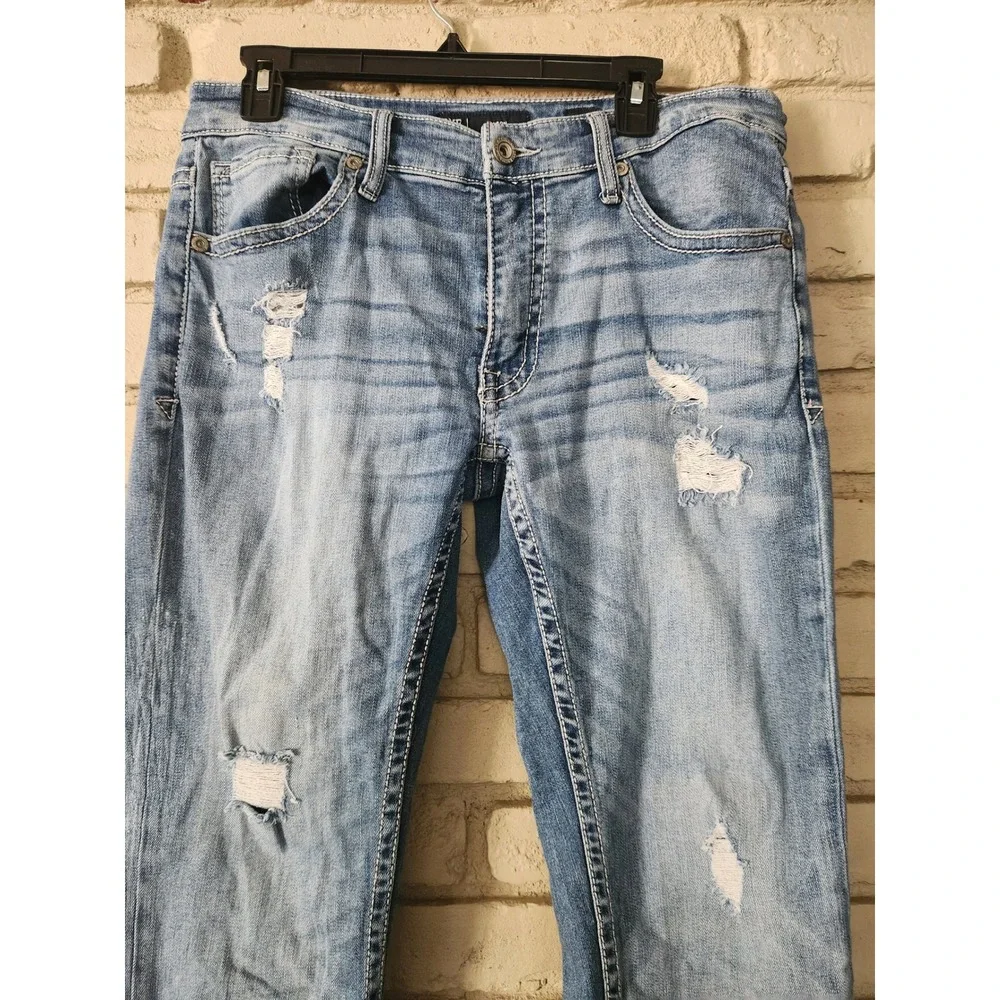 BKE Mason Relaxed Straight Distressed Jeans